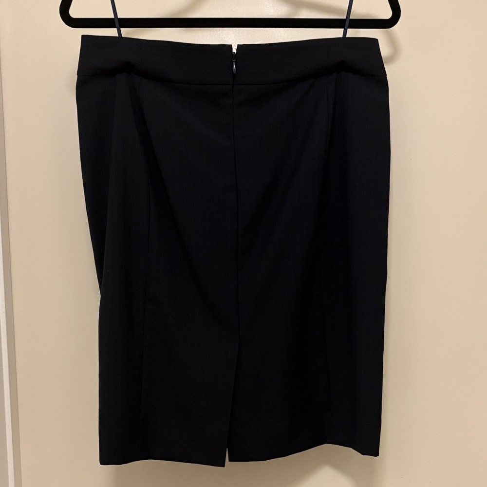 J. Crew Navy Blue Pinstripe Suit Jacket and Skirt - Picture 6 of 6